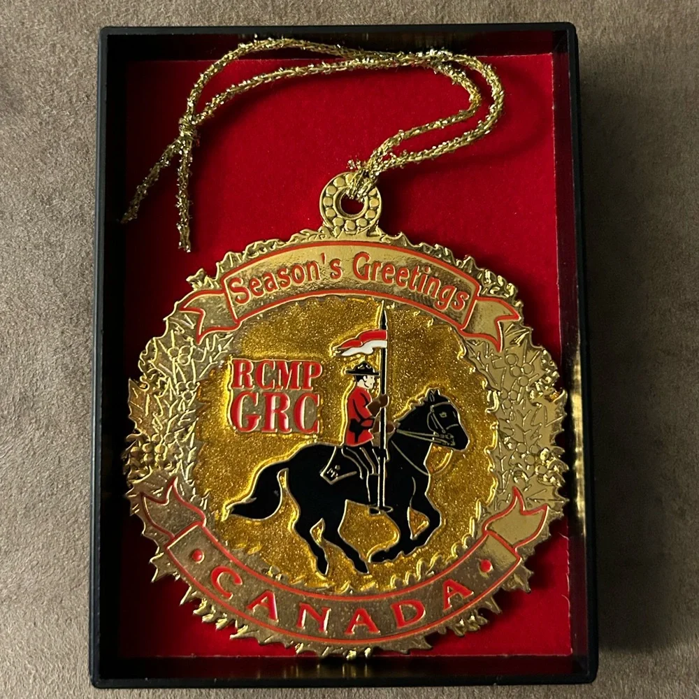 Royal Canadian Mounted Police Pewter Christmas Ornament
